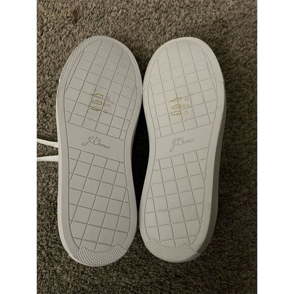 J.Crew Women's White Leather Sneakers Size 8/ men’s 6 Casual Athletic Shoes - Picture 5 of 5